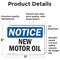 Signmission New Motor Oil, 7 in W x Rectangle, Vinyl Decal OS-2PACK-NS-D-57-L-14328 - alternate 3